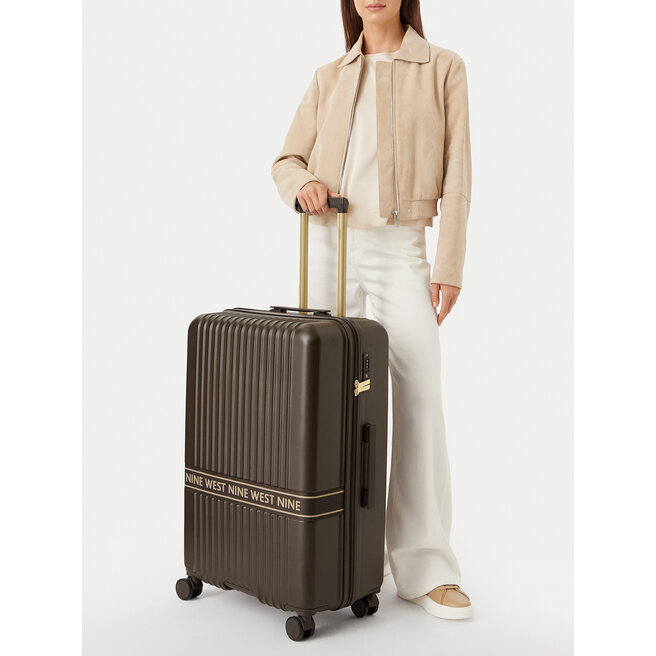 Walizka duża Nine West CEO-NW-L-001-10 Brązowy ciemny -