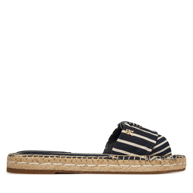 Klapki Tommy Hilfiger Canvas FW0FW09140 Granatowy -