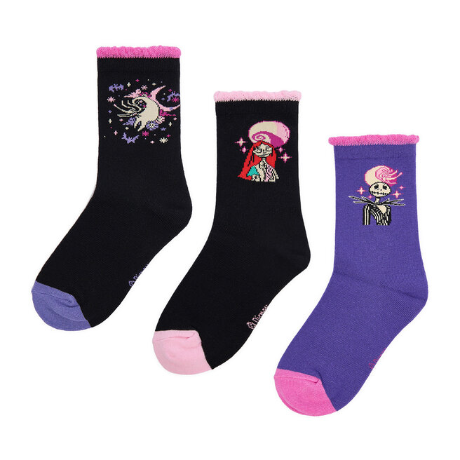 Skarpety krótkie NIGHTMARE BEFORE CHRISTMAS CEO-ACCCS-AW25-335NBC(3-PACK) Czarny - dziecięce