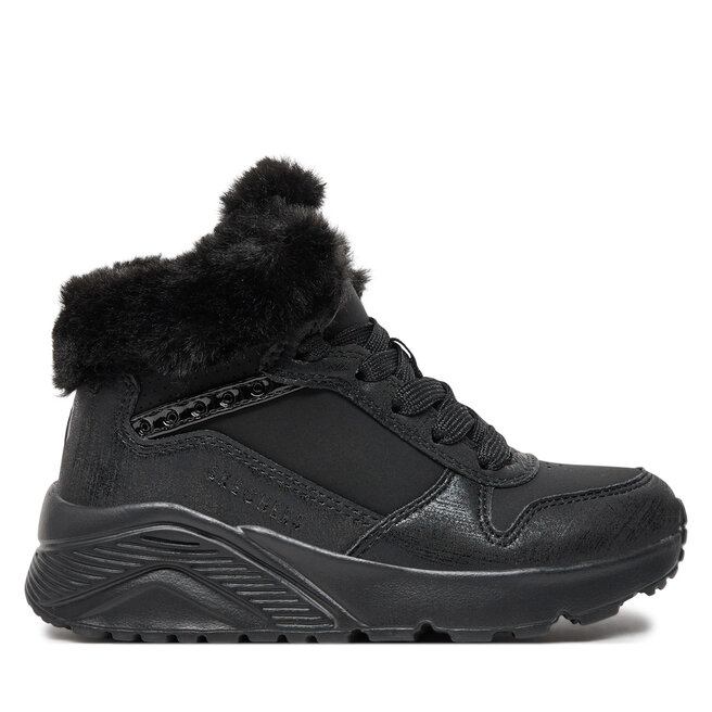 Botki Skechers Uno Lite - Comfurt Collar 310396L/BBK Czarny - dziewczęce