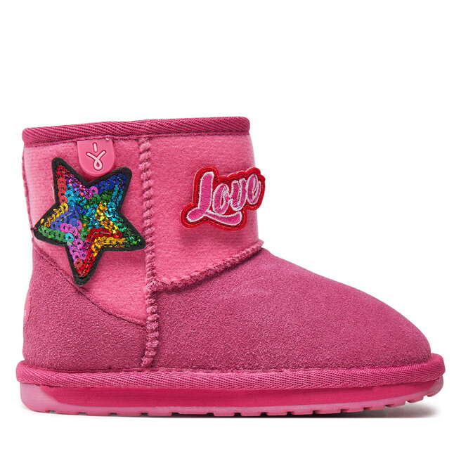 Śniegowce EMU Australia Wallaby Mini Play K12748 Różowy - dziewczęce