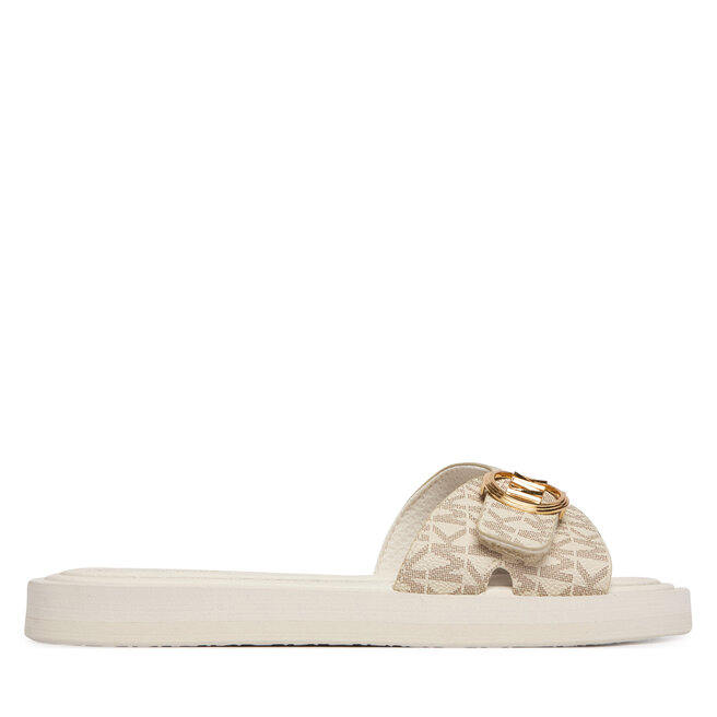 Klapki MICHAEL Michael Kors MK Pool 40R6MKFA1B Kremowy -