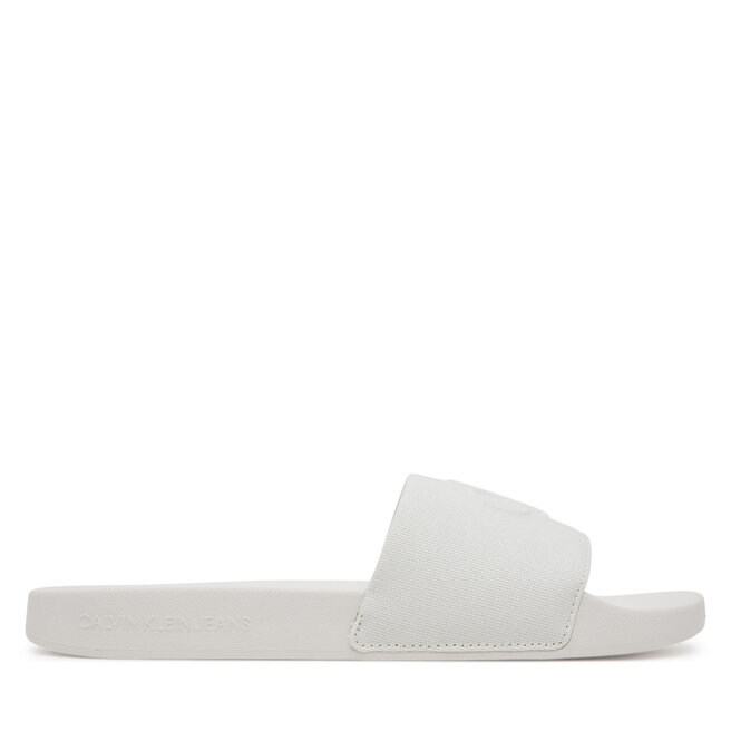 Klapki Calvin Klein Jeans Slide Hf Mono Cv YM0YM01282 Biały -