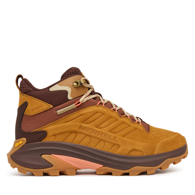 Sneakersy Merrell Moab Speed 2 Leather Mid J00005332 Brązowy - kobiece
