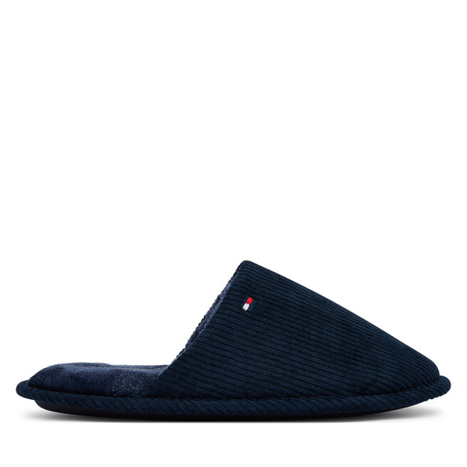 Kapcie Tommy Hilfiger Corduroy House Shoes FM0FM06019 Granatowy - męskie