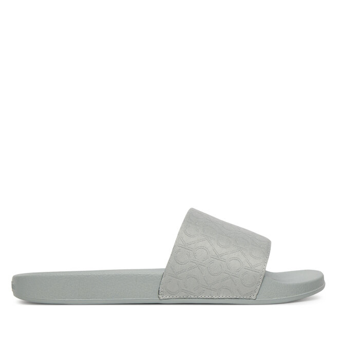 Klapki Calvin Klein Pool Slide - Jacq HW0HW02420 Szary -