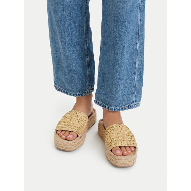Espadryle Calvin Klein Ebeth HW0HW02895 Beżowy - kobiece
