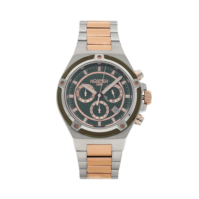 Zegarek Roamer Tempomaster Chrono 221837 49 75 20 Srebrny -