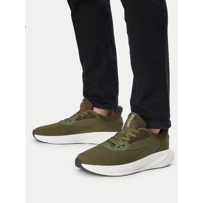 Sneakersy Clarks Pace Move 26186614 Zielony - męskie