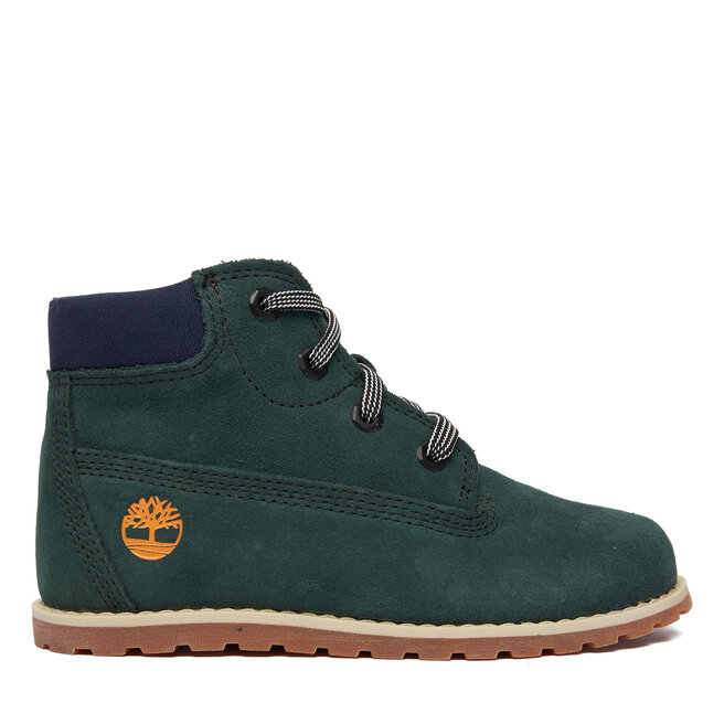 Trzewiki Timberland Pokey Pine Mid Lace Up TB0A292EEY01 Zielony - chłopięce