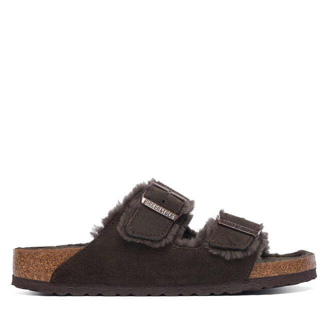 Klapki Birkenstock Arizona Shearling 1020528 Brązowy -