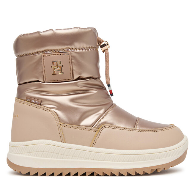 Śniegowce Tommy Hilfiger Loki T3AD-35206-1474 M Beżowy - dziewczęce