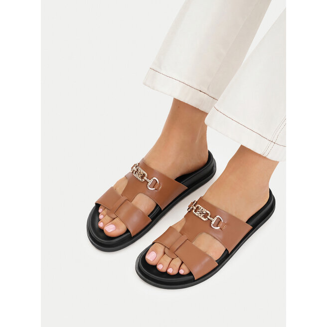 Klapki Nine West CEO-JDNW-05 Brązowy -