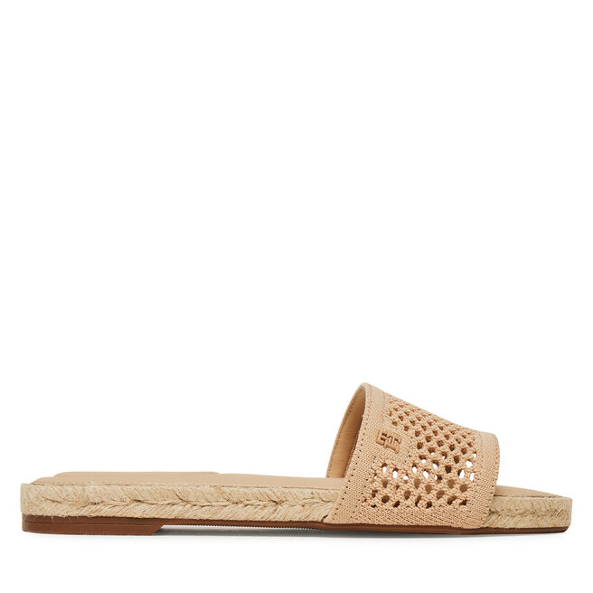 Espadryle Tommy Hilfiger Knit Mesh Espadrille Flat Sandal FW0FW08744 Beżowy - kobiece