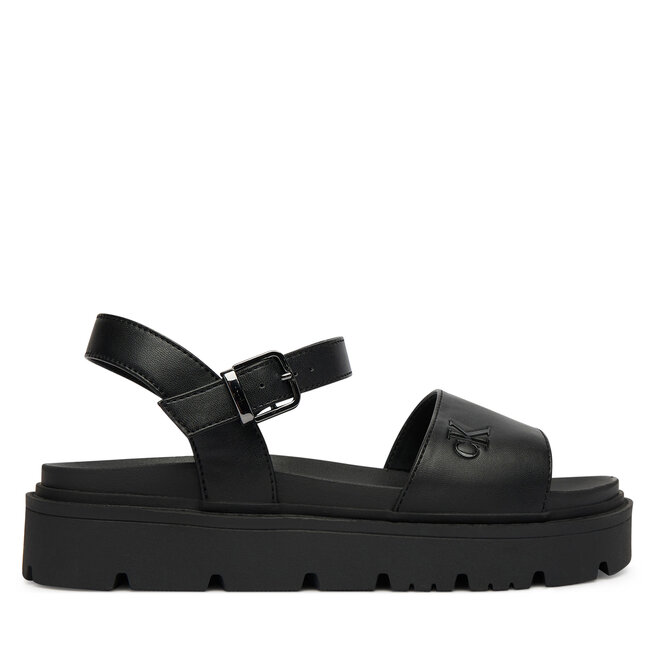 Sandały Calvin Klein Velcro Sandal V3A2-83255-0326 Czarny - dziewczęce