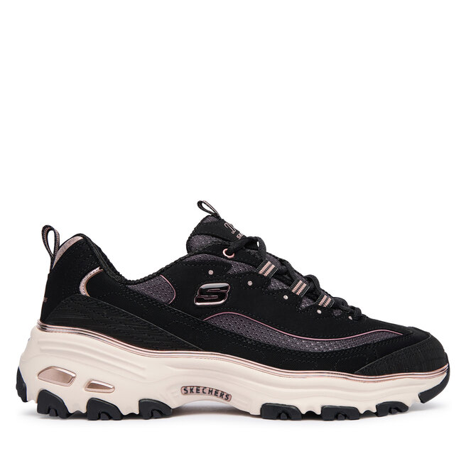 Sneakersy Skechers D'Lites 150873/BKRG Czarny - kobiece