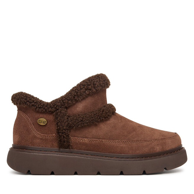 Śniegowce Skechers Bobs Keepsakes Lite - Winter Snug 114895 Brązowy ciemny - kobiece