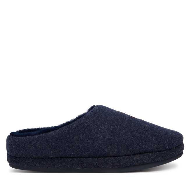 Kapcie Tommy Hilfiger Th House Shoe Flannel FW0FW09699 Granatowy - kobiece
