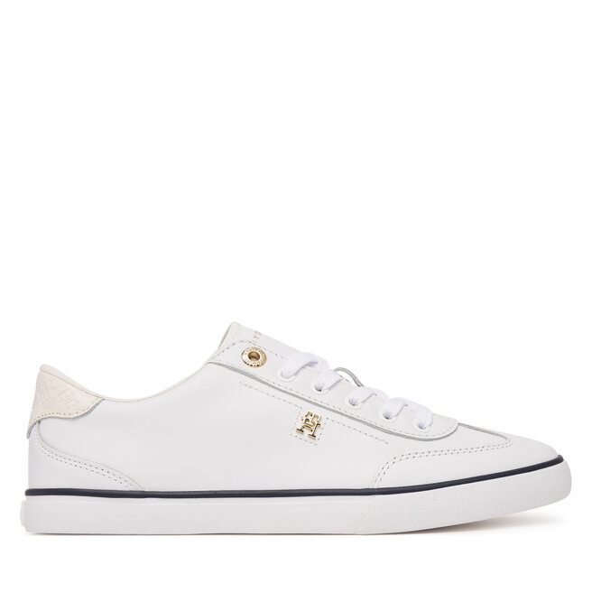 Sneakersy Tommy Hilfiger Th Chic Low Profile Vulc FW0FW09104 Biały - kobiece