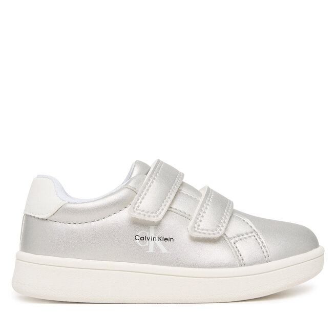 Sneakersy Calvin Klein Low Cut Velcro V1A9-83205-0376 M Srebrny - dziewczęce