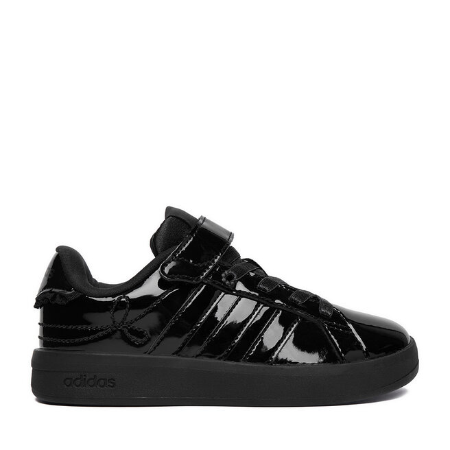 Sneakersy adidas C-GRAND COURT 3.0 GIRLS EL C KI8116 Czarny - dziewczęce