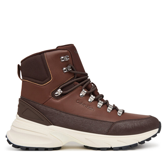 Trzewiki Calvin Klein Hike Runner Mid Laceup Lth HM0HM02323 Brązowy - męskie
