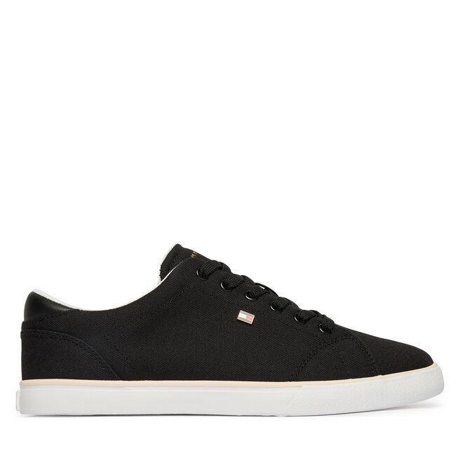 Tenisówki Tommy Hilfiger Th Low Profile Vulc Canvas FW0FW09102 Czarny - kobiece