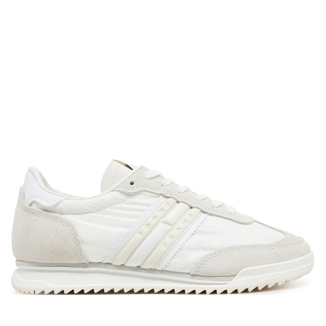 Sneakersy Tommy Jeans Tjw Retro Runner Cleated EN0EN02717 Biały - kobiece