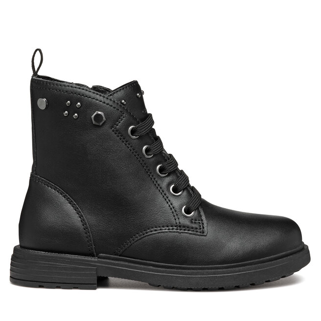 Kozaki Geox Jr Eclair J169QI 0003W C9999 M Czarny - dziewczęce