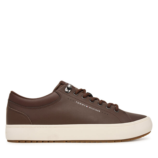 Sneakersy Tommy Hilfiger Harlem Lth Vulc Cleat Winter FM0FM05950 Brązowy - męskie