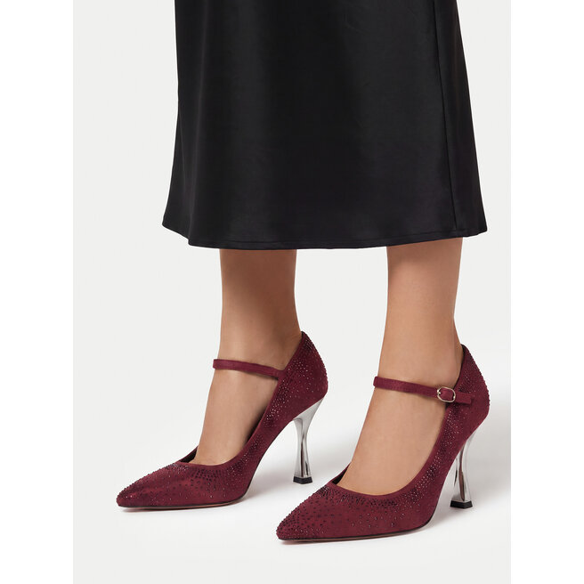 Szpilki Nine West CEO-LP90858-296 Bordowy - kobiece