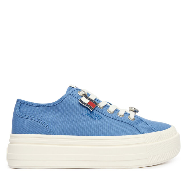 Sneakersy Tommy Jeans Tjw Flatform Sneaker Charms EN0EN02959 Niebieski - kobiece