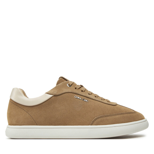 Sneakersy Calvin Klein Cupsole Lace Up - Sue HW0HW02436 Brązowy - kobiece