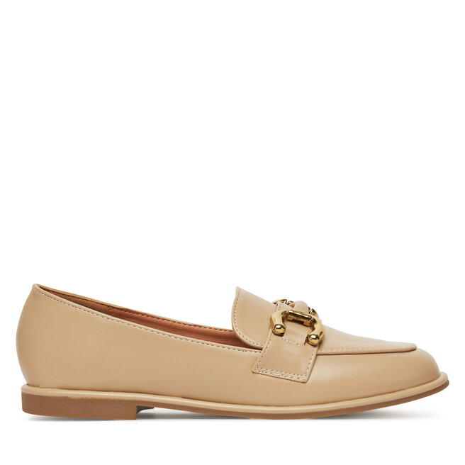 Loafersy DeeZee Y066 Beżowy - kobiece