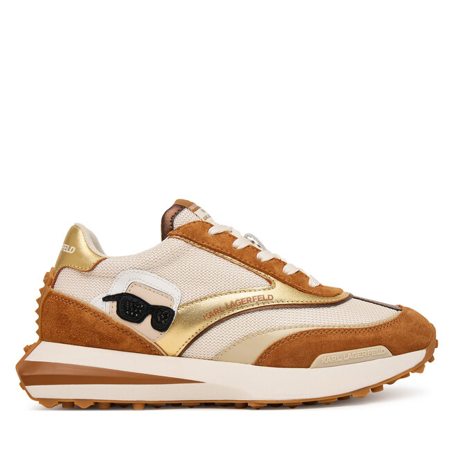Sneakersy KARL LAGERFELD Zone KL62930N Brązowy - kobiece