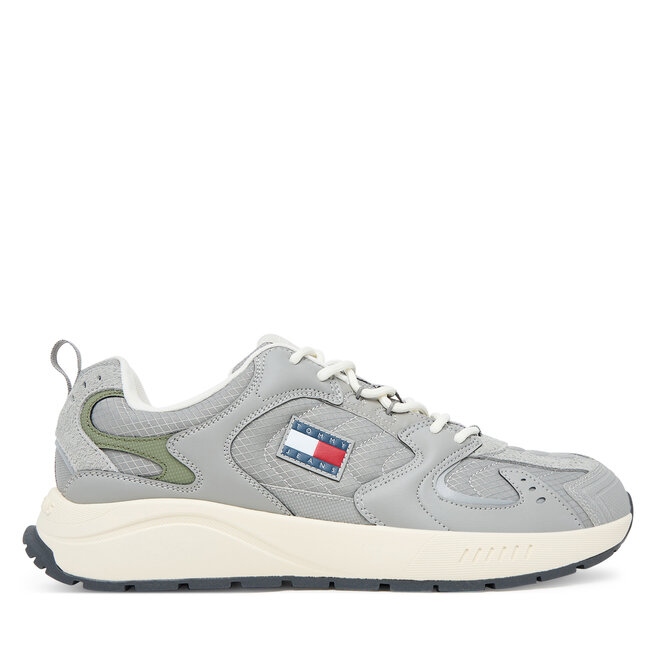 Sneakersy Tommy Jeans Tjm Runner EM0EM01581 Szary - męskie