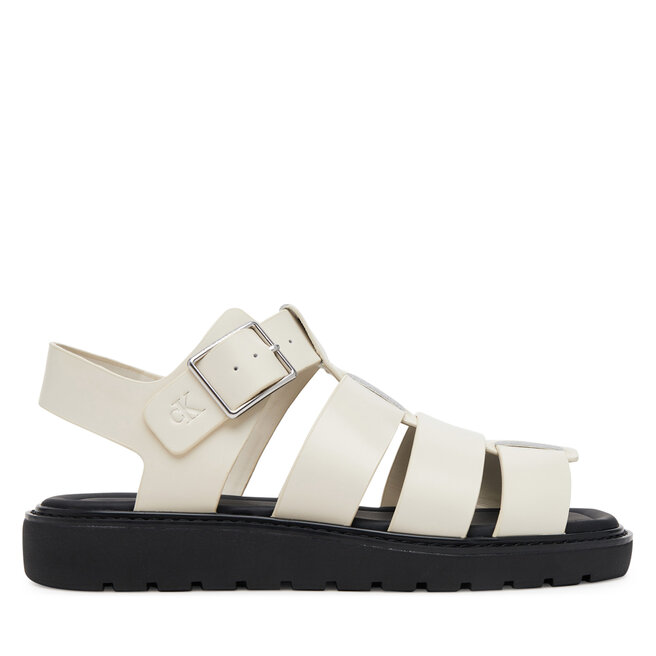 Sandały Calvin Klein Jeans Sq Molded Sdl Fisherman Mg Wn YW0YW01700 Écru - kobiece