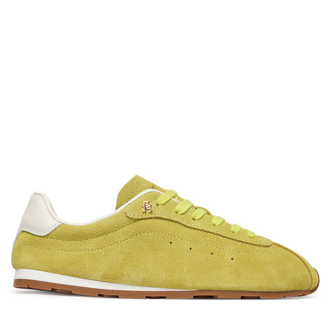 Sneakersy Tommy Hilfiger Th Bella Low Runner Suede FW0FW09189 Zielony - kobiece