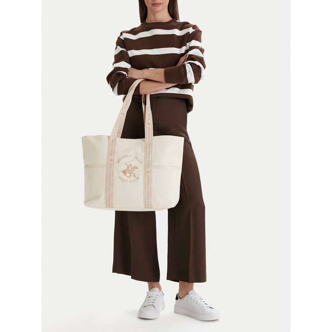 Torebka Beverly Hills Polo Club CWBEO-BHPC-L-018-09 Kremowy -