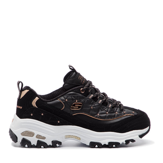 Sneakersy Skechers D'lites Glamour Feels 13087/BKRG Czarny - kobiece