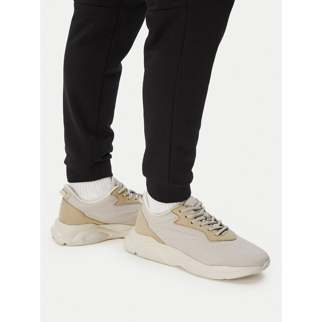 Sneakersy HUGO 50563495 Beżowy - męskie