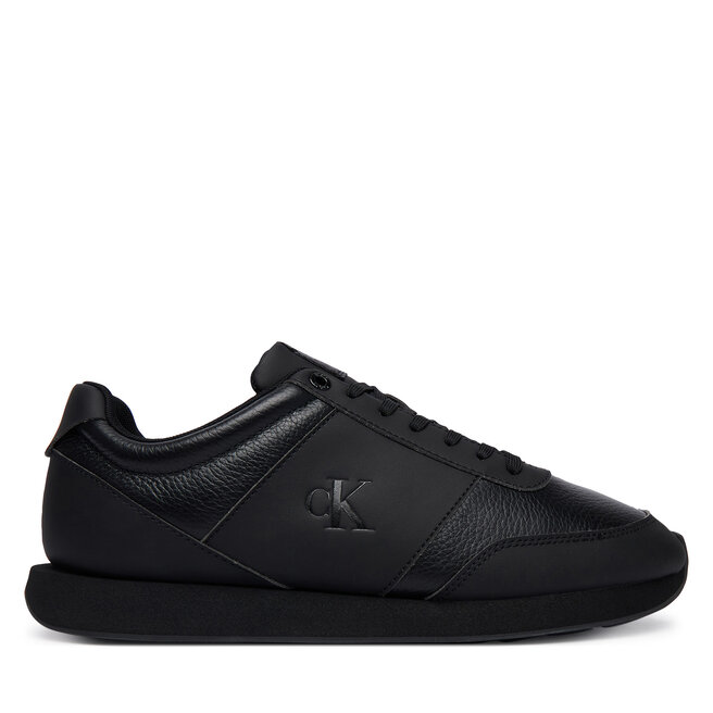 Sneakersy Calvin Klein Retro Run Lace Band Tmb Lth Mix HM0HM02447 Czarny - męskie
