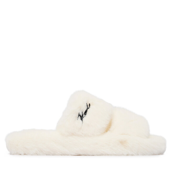 Kapcie KARL LAGERFELD Hypns KL80674 Kremowy - kobiece