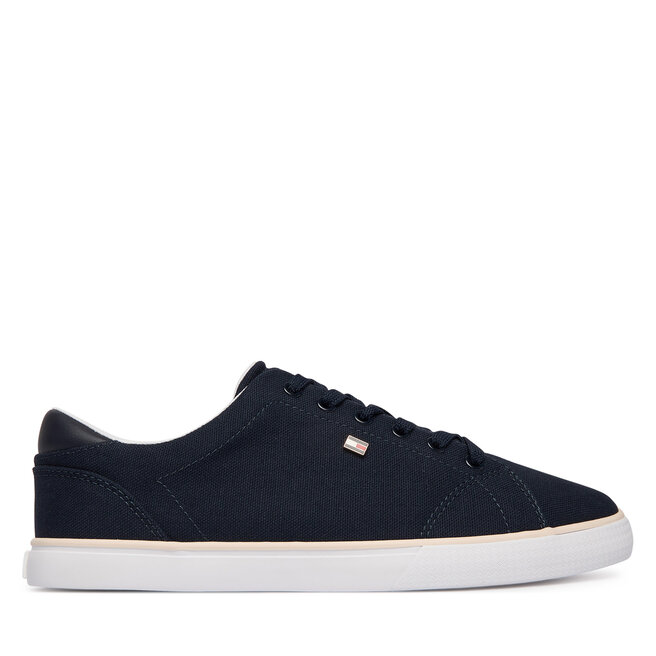 Sneakersy Tommy Hilfiger Th Low Profile Vulc Canvas FW0FW09102 Granatowy - kobiece