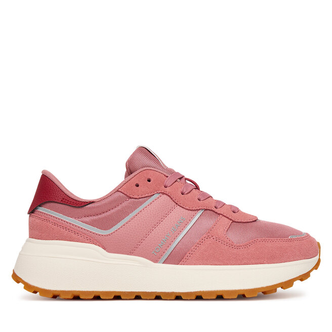 Sneakersy Tommy Jeans Tjw Cleated Runner EN0EN02788 Różowy - kobiece
