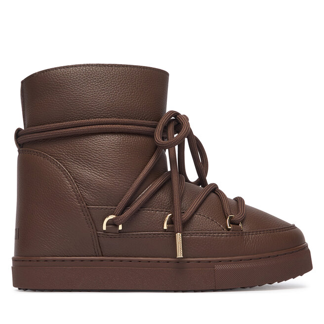 Śniegowce Inuikii Full Leather Wedge 1001.004.0092.152 Brązowy ciemny - kobiece