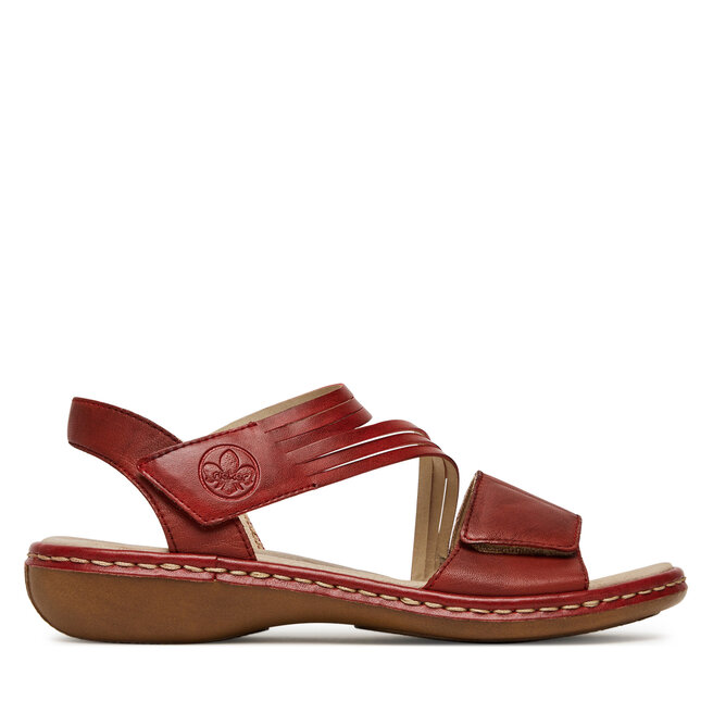 Sandały Rieker 65964-35 Czerwony - kobiece