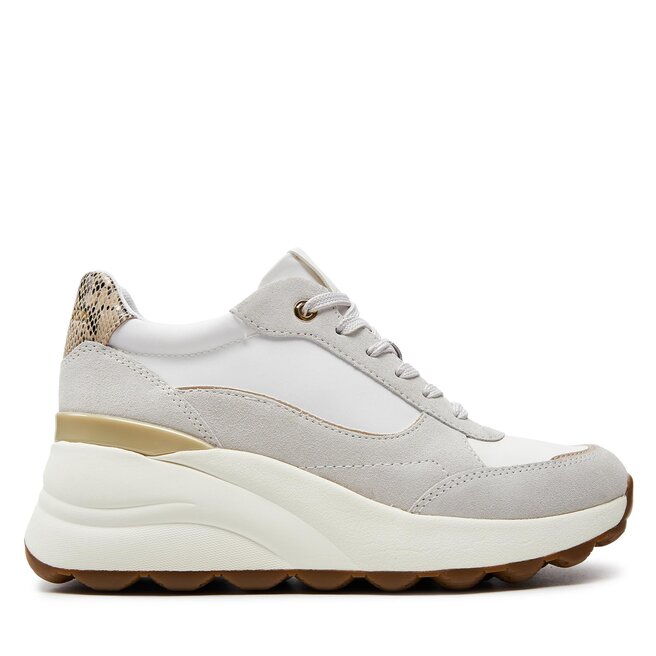 Sneakersy Geox D Spherica Ec13 D45WAA 022FU C1209 Biały - kobiece