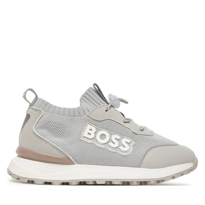 Sneakersy BOSS J52828 D Szary - chłopięce