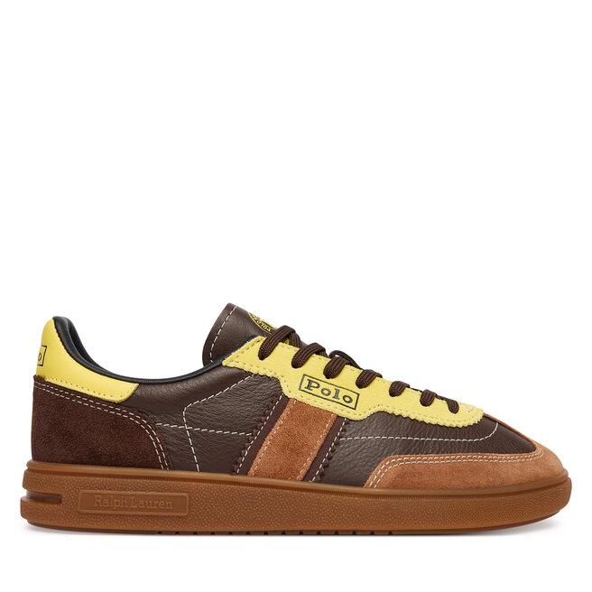 Sneakersy Polo Ralph Lauren 804P04920001 Brązowy - kobiece